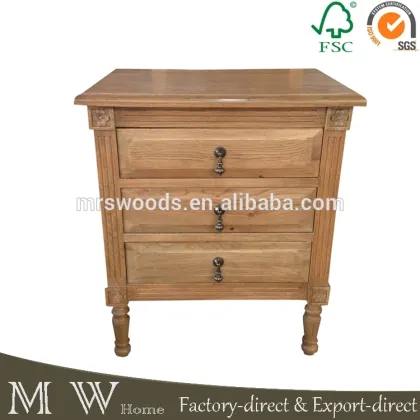 french style antique bedside table, white antique bedside table, antique bedside table