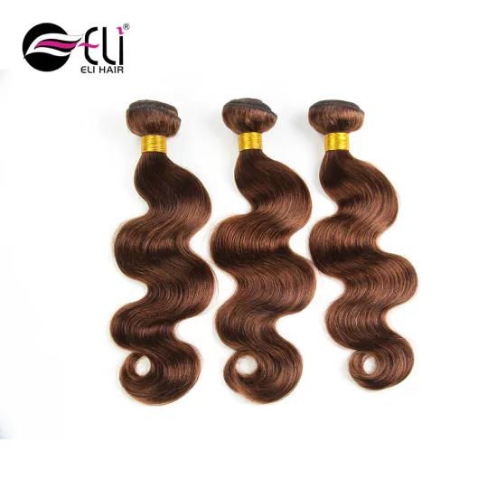 Best Bundle Hair Vendors 8A Grade Brazilian Hair Colored 4# 12 To 24 Inch Brazilian Body Wave Hair
