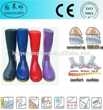 Abrasion Resistant Men's PVC Working Gumboots PVC Safety Gumboots