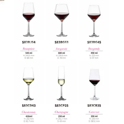 Libby Brand Red Wine Glasses Goblet Set