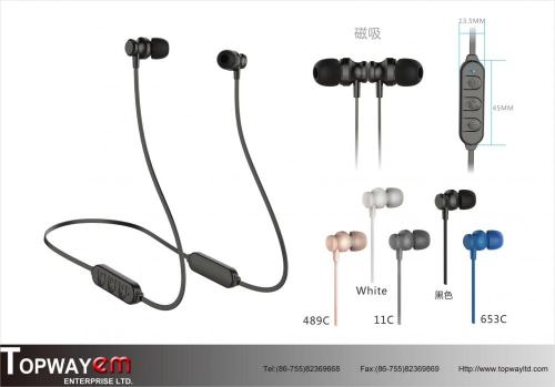 Bluetooth Anti-drop sports earphone Magnetic suction Bluetooth Earphone
