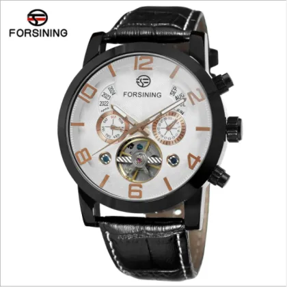FORSINING A165 belt tourbillon men's watch waterproof business luxury automatic mechanical watch