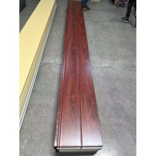 Red Chicken Wing Wood Grain PU Sandwich Panels for Walls