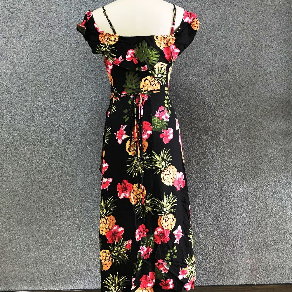 Women's cotton printed long dress