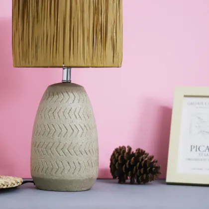 Contemporary Artistic Weavers Vase Table Lamp with Lafite Lampshade