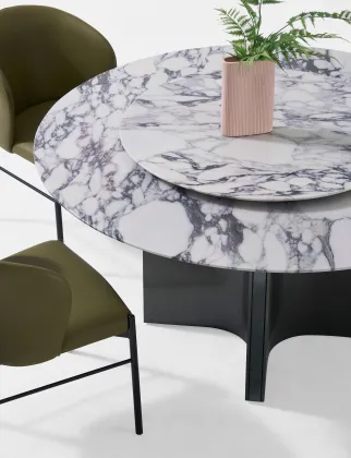 Mid-century modern round dining table