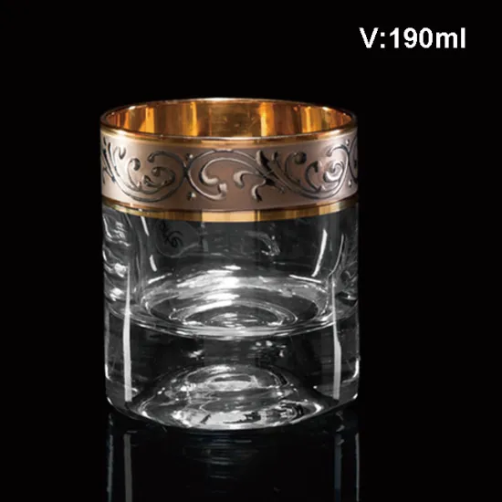 Champagne Wine Glass 6.5oz Gold-rimmed Glassware Gold Glassware Sets