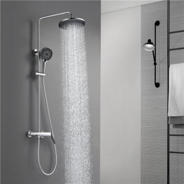 High Quality Chrome Wall-Mounted Rainfall Bathroom Brass Shower Set