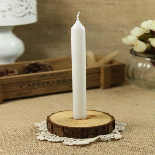 white candle pillar candle