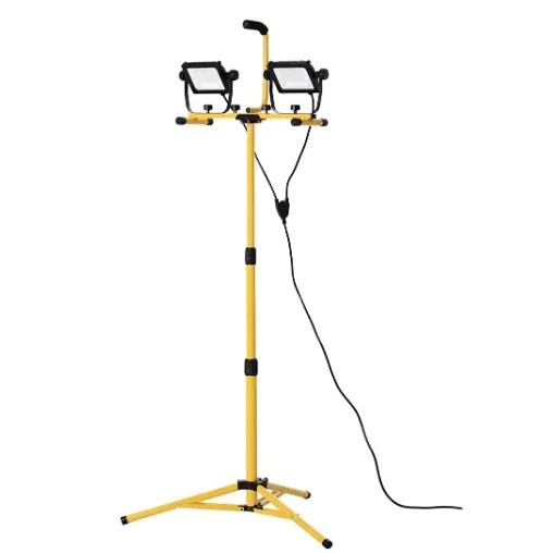 7000 Lumens 70W Portable LED Work Light with Detachable Metal Telescopic Tripod Stand and Rotating Metal Lamp