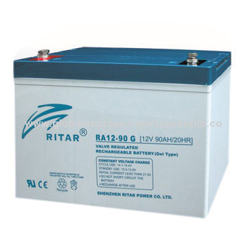 Deep Cycle Gel Battery, 12V, 90Ah, with High-temperature Working AbilityNew