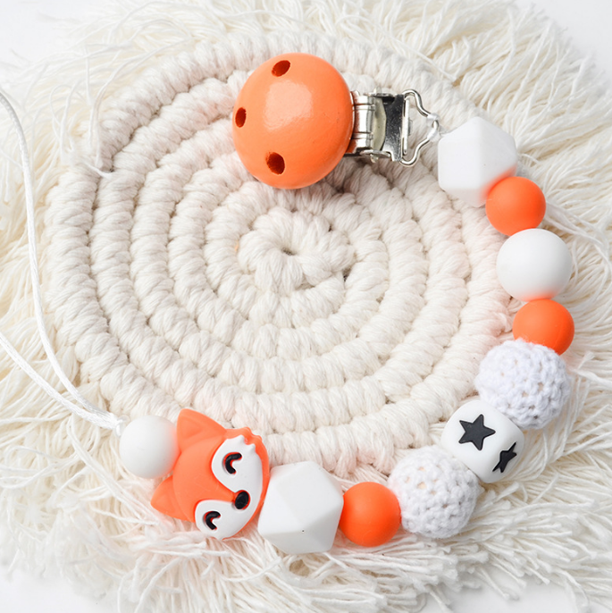 Silicone Fox Pacifier Clip Holders