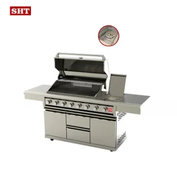 Easily Assembled Modern Stainless Steel Outdoor Kitchen Gas BBQ Grill