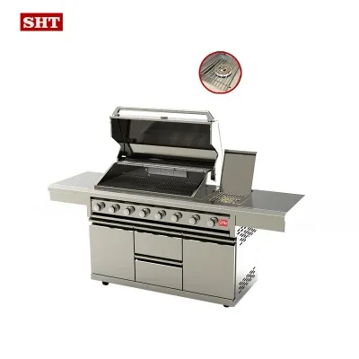 Easily Assembled Modern Stainless Steel Outdoor Kitchen Gas BBQ Grill