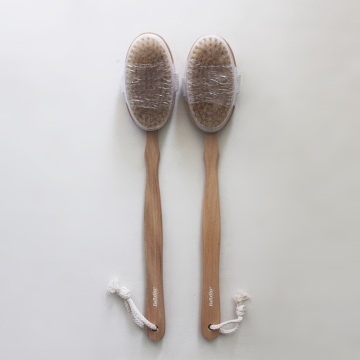 Natural Boar Bristle Wooden Bath Body Back Brush