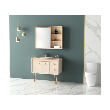Armoires de salle de bain modernes de haute qualité avec miroir et bassin de lavage: solutions de rangement élégantes