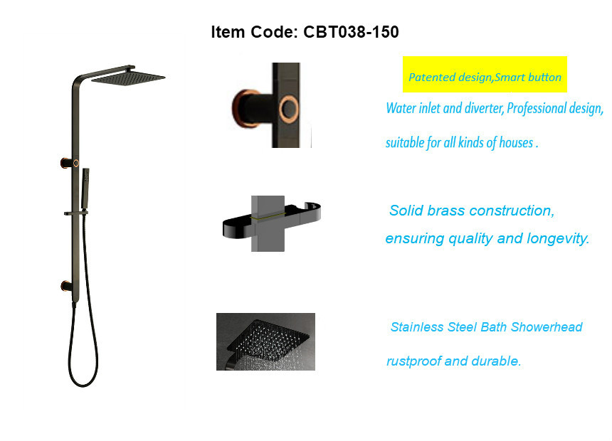 Square Shower Set for Multi-Mode Shower