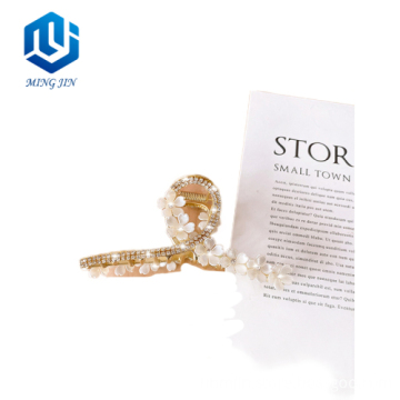 Wholesale Korean Colorful Flower Rhinestone Cute Alloy Hair Claw for Women