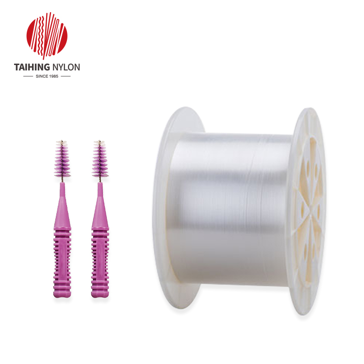 PET tapered filament for interdental brush