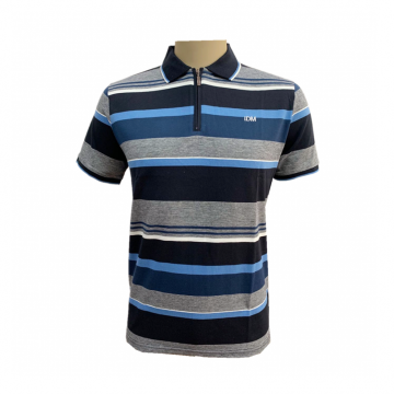 New Design European Style Striped Mens Polo