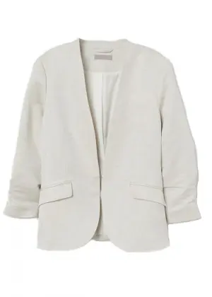 Ladies White Linen Blazer