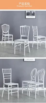 Hot Selling Plastic Resin Tiffany Chiavari Chairs - Ideal for Wedding Rentals and Decorations