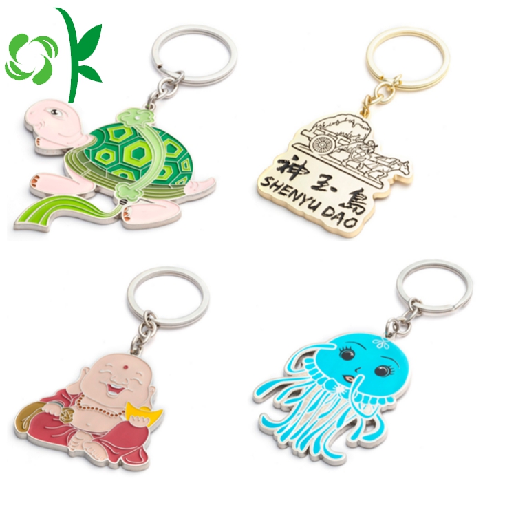 Unique Design  Auspicious Gifts Printing Silicone Keyrings