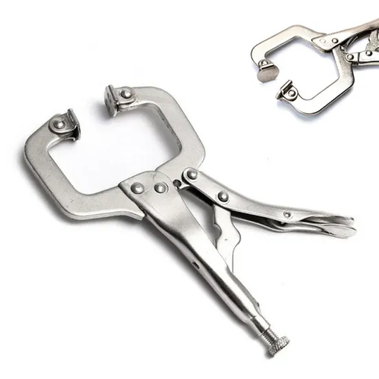C Clamp weld Clip Woodwork Fix Plier Pincer Tong Tenon Locator Grip Wood Work Alloy Vise Lock Jaw Swivel Pad Steel Hand tool