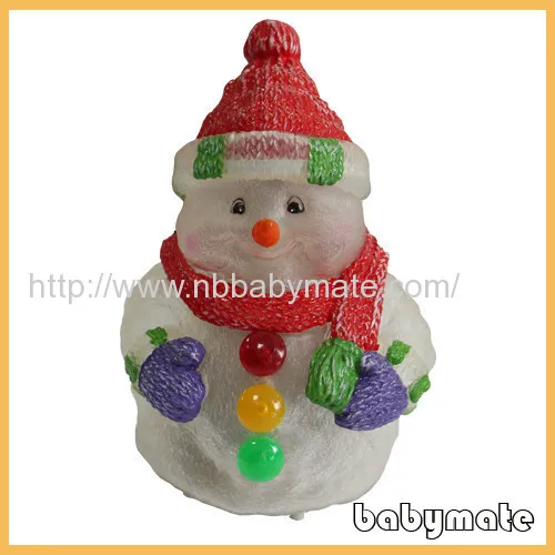 10" With Red Hat And Scarf Soft Snowman 