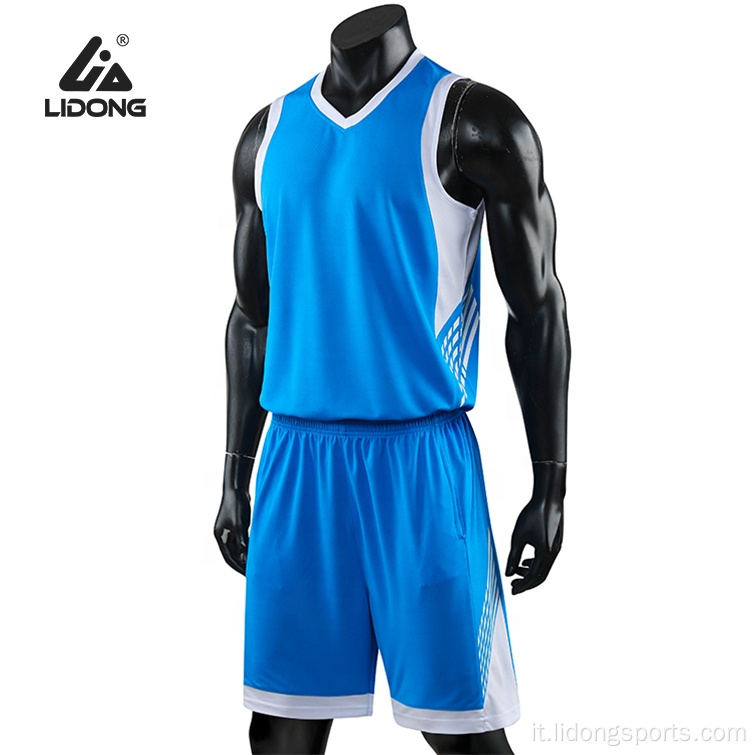 Sublimazione alla moda personalizzata Plain Basketball Jersey