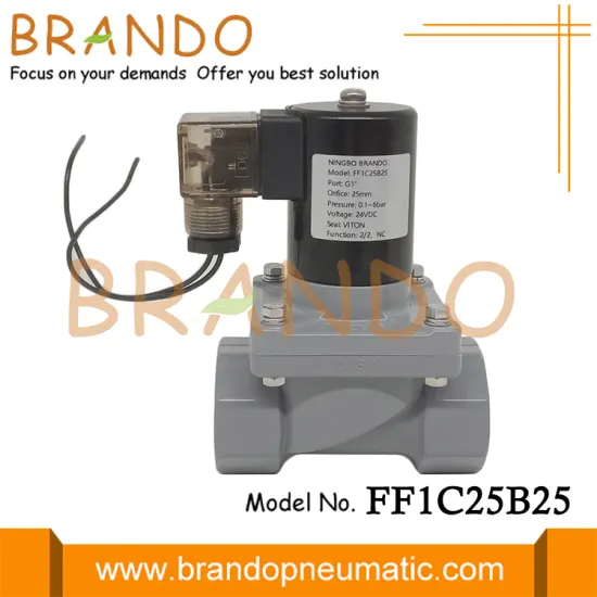 1'' Anti Corrosion Resistant CPVC Solenoid Valve For Corrosive Liquid