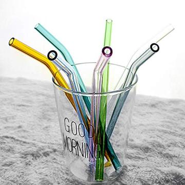 Glass Eco-Friendly FDA Reusable Drinking Straw Customized Logo Packing