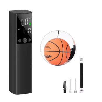 Portable Battery-Powered Smart Electric Ball Pump with LED Light for Sports