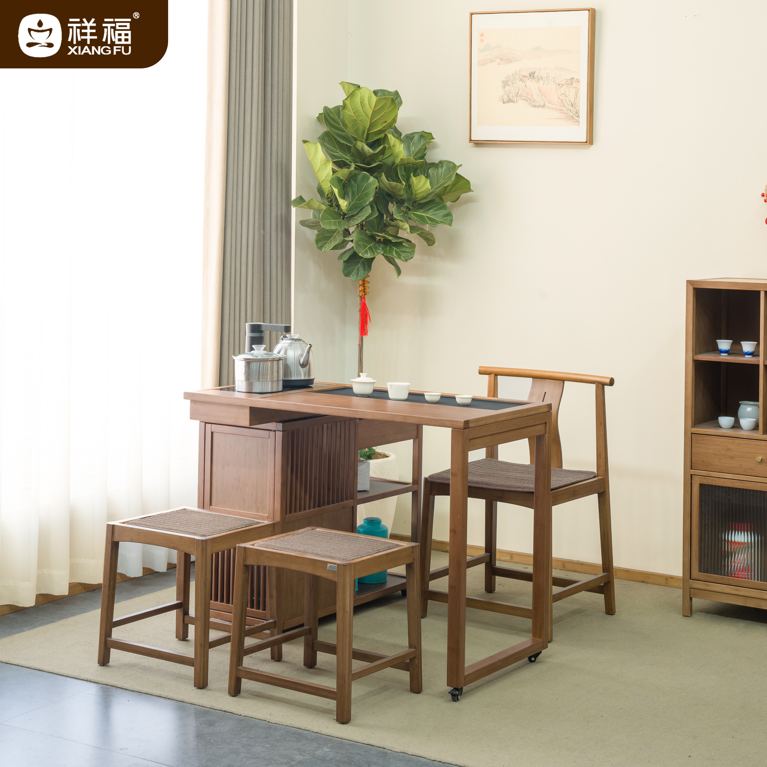 Удобный и складной мобильный чайный стол