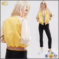 Neue glatte satin baseballjacke frauen