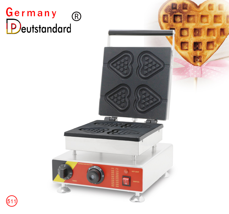 Máquina para hacer waffles en forma de corazón