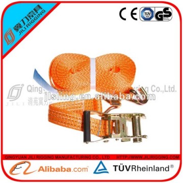 GOOD SALABLE QINGYUAN JILI RIGGING Ratchet tie down/double ply webbing sling/10t flat webbing sling