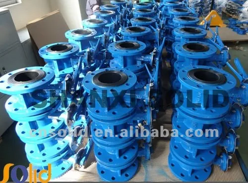 double flanged rubber lined Butterfly Valve