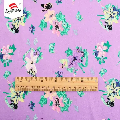 Soft Hand Feel Flower Africa Print Spandex Fabric