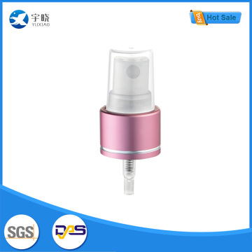 Прозрачный колпачок распылителя мелкодисперсного тумана розового цвета с металлическим оттенком