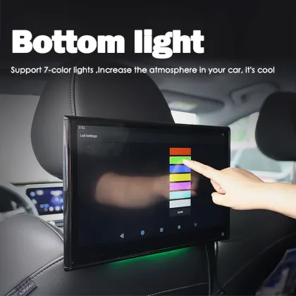 4K Car Headrest Monitor with 13.3/12.5 Inch Display: APK Software Install & Download for Smart TVs