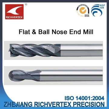 10years Manufacturer Supply Milling Cutter Factory Price Long Service Life Solid Carbide Flat&Ball Nose Milling Tool