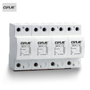 SPD Type 1+2 Surge Protector 4P 25kA