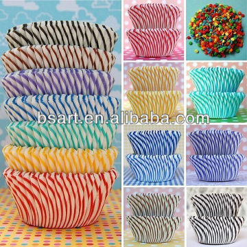 Round zebraic paper pleated baking cups