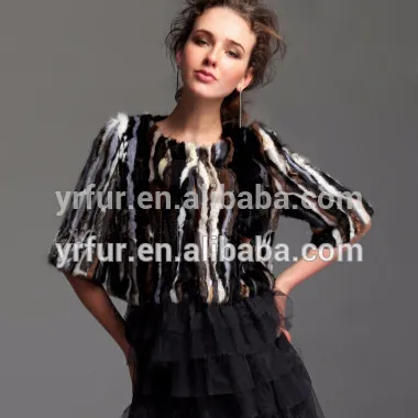 YR388 Scrap Combined Mink Fur Jackets/New Women Colorful Fur Jackets