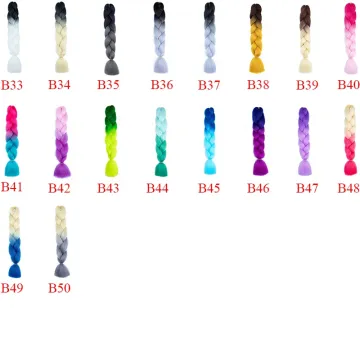 Wholesale Double Colors Ombre Jumbo Braid Synthetic Box Braids Hair Extensions