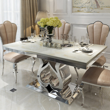 Golden Artistic Stainless Steel Dining Chair with Soft Cushion