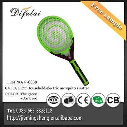 LED Rechargeable Electric Mosquito Killing Bat Fly Swatter