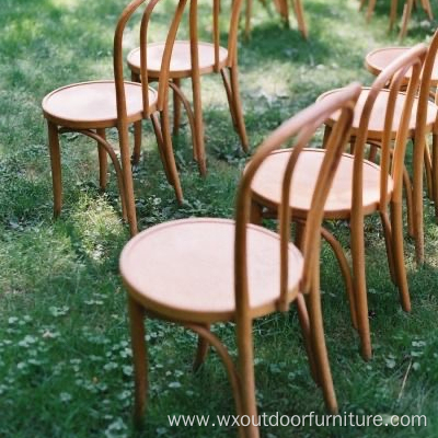 Commercial Outdoor Furniture Wood Cross Back Dining Restaurant Wooden Event Hotel Stacking Wedding Banquet Chair