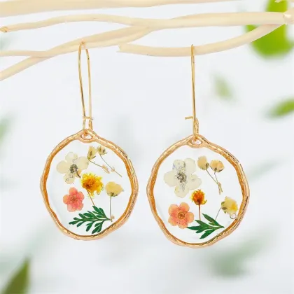 Customized Professional Pressed Flower Earrings - Bohemian Fashion Earrings Trend 2022